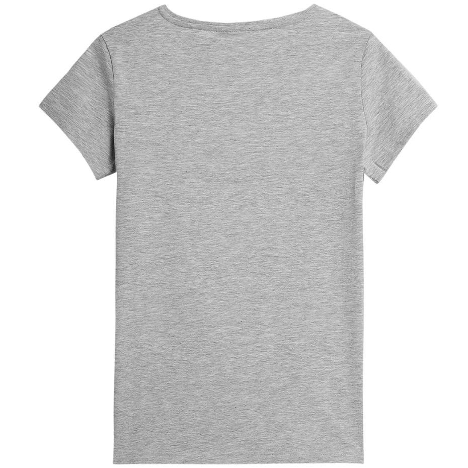 Koszulka damska 4F chłodny jasny szary melanż H4L22 TSD350 – ujęcie 3