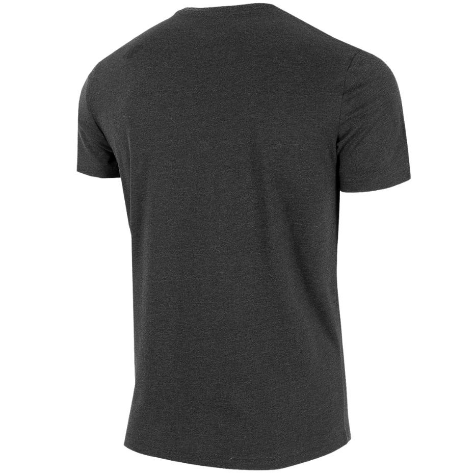 Koszulka męska 4F ciemny szary melanż H4L22 – ujęcie 3