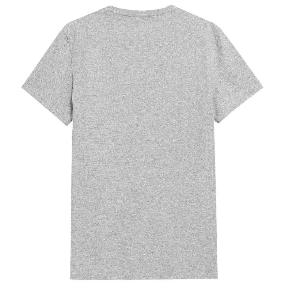 Koszulka męska 4F chłodny jasny szary melanż H4L22 – ujęcie 3