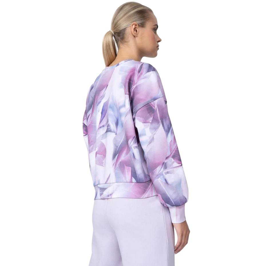 Bluza damska 4F biało-fioletowa H4L22 BLD023 – ujęcie 5