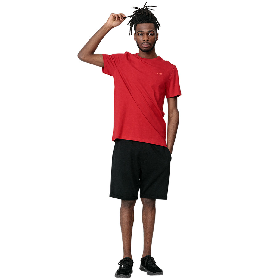 Koszulka męska 4F czerwona H4Z22 – ujęcie 4