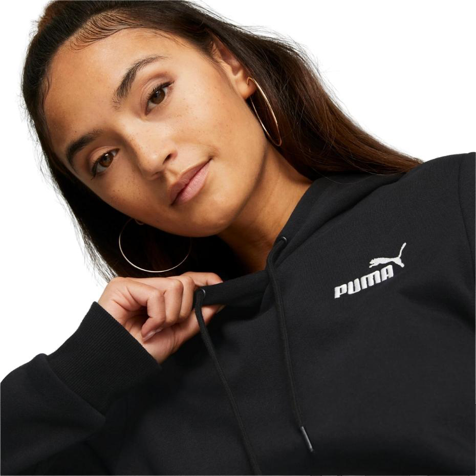 Bluza damska Puma ESS+ Embroidery Hoodie FL czarna – ujęcie 4