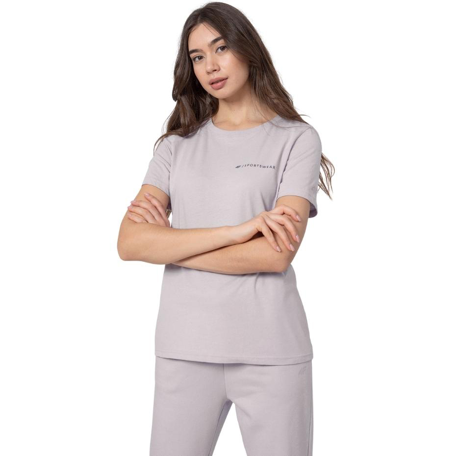 Koszulka damska 4F jasny fiolet H4Z22 TSD025 – ujęcie 3