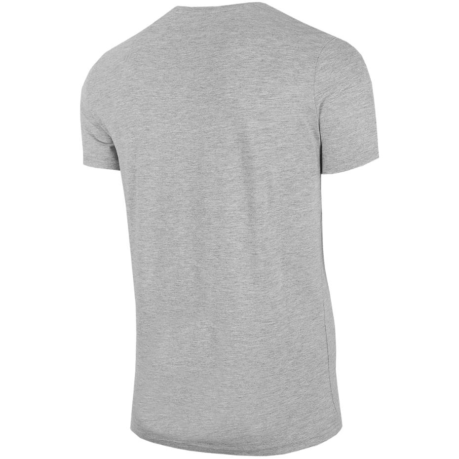 Koszulka męska 4F chłodny jasny szary melanż H4Z22 – ujęcie 3