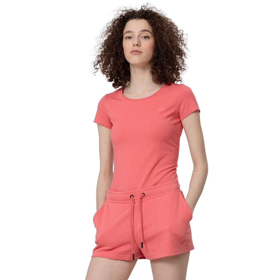 Koszulka damska 4F pomarańczowa H4Z22 TSD350 – ujęcie 4