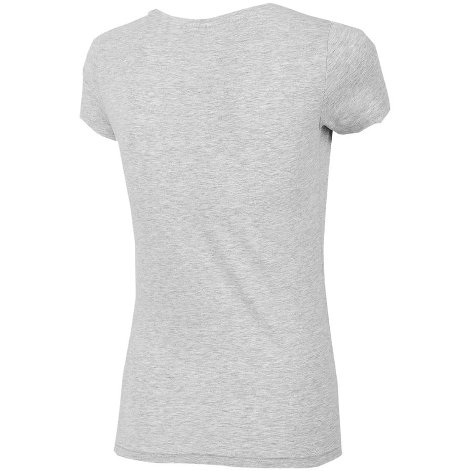 Koszulka damska 4F chłodny jasny szary melanż H4Z22 TSD350 – ujęcie 3