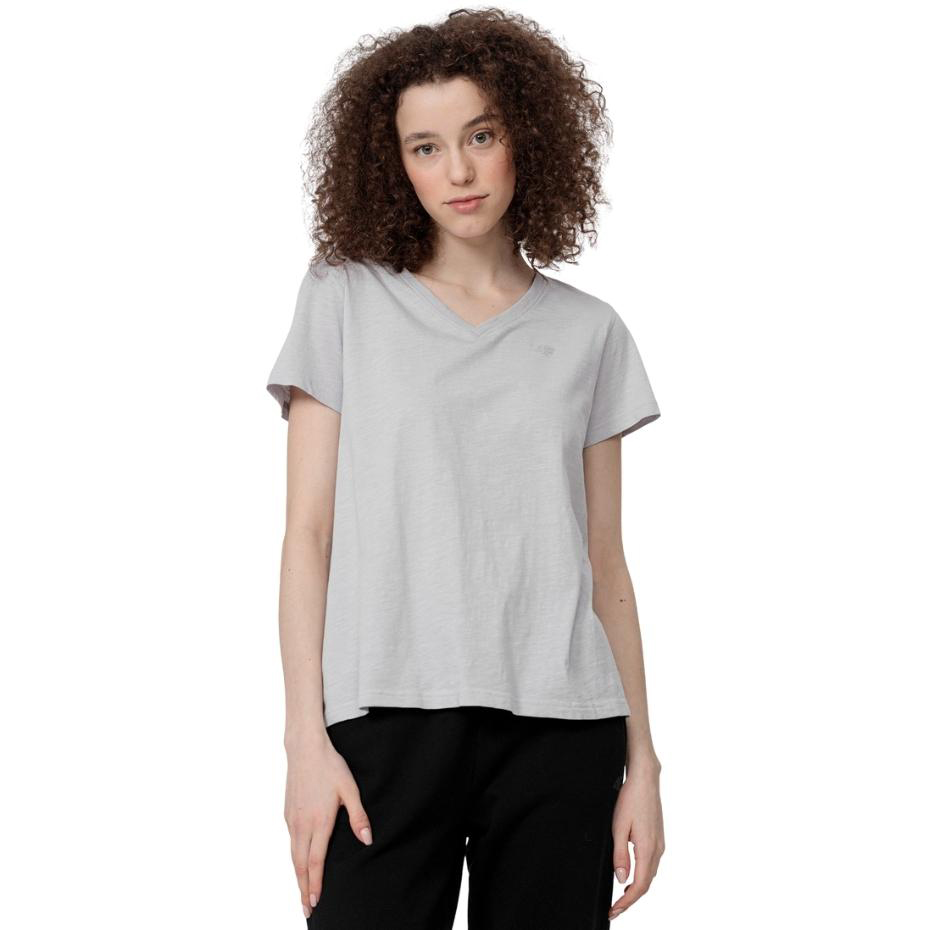 Koszulka damska 4F chłodny jasny szary melanż H4Z22 TSD352