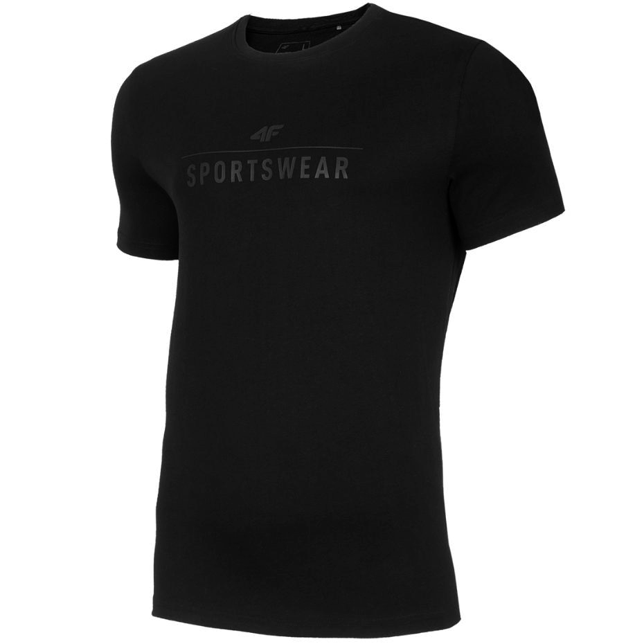 Koszulka męska 4F głęboka czerń H4Z22 – ujęcie 2