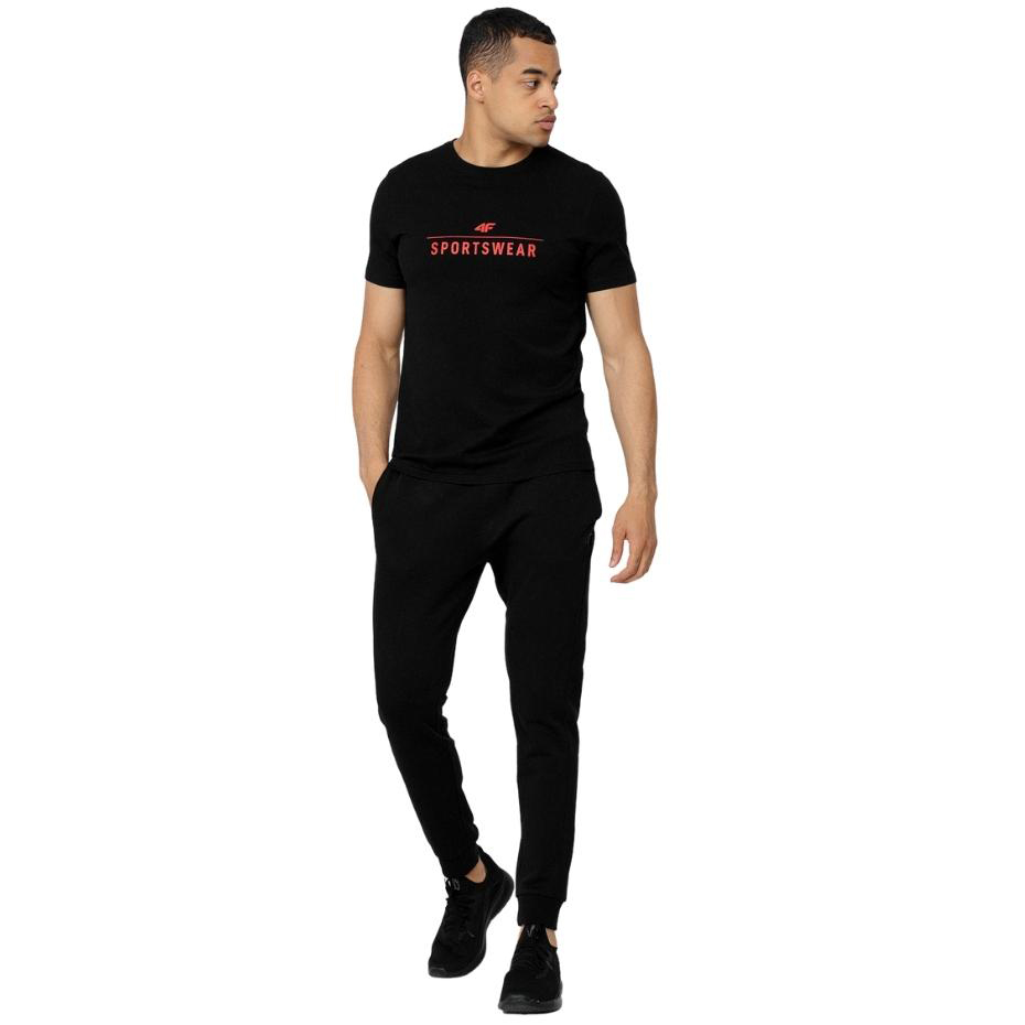 Koszulka męska 4F czarna H4Z22 – ujęcie 4