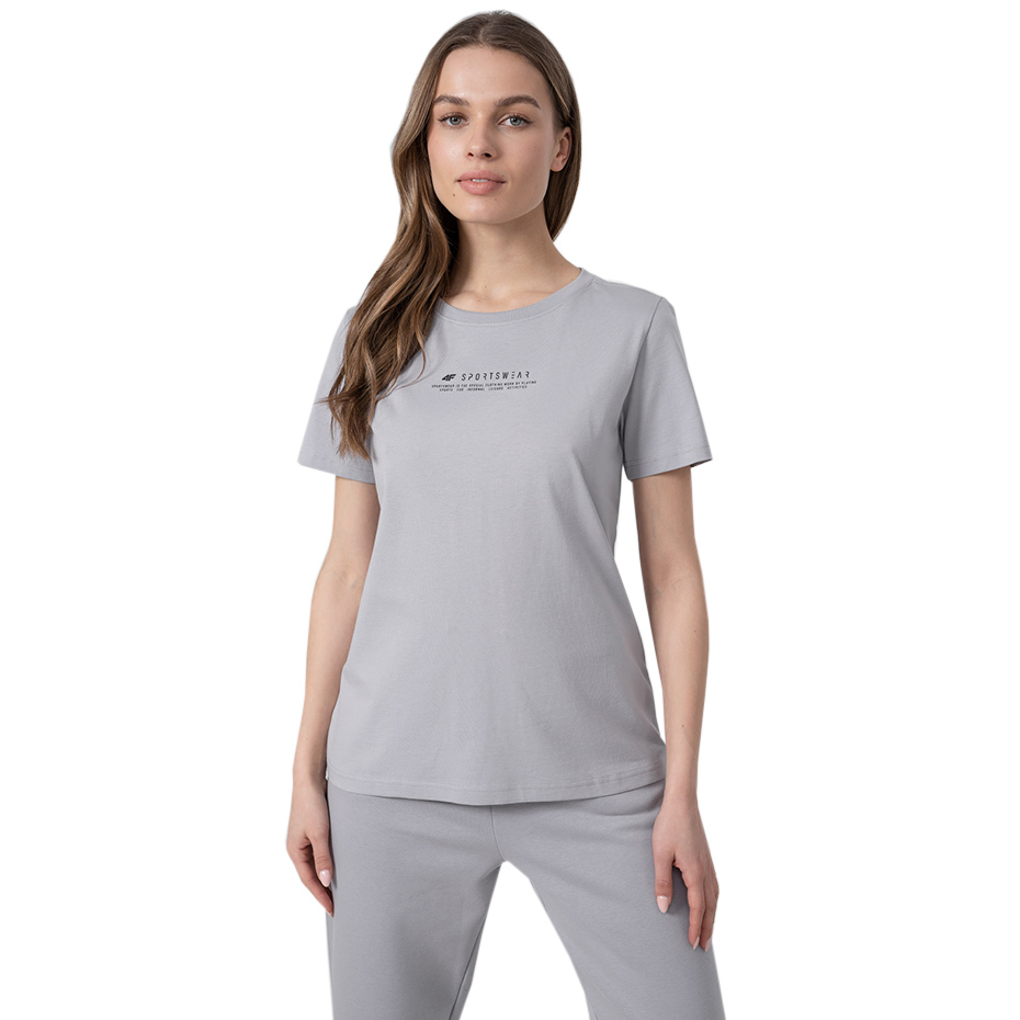 Koszulka damska 4F chłodny jasny szary H4Z22 TSD019