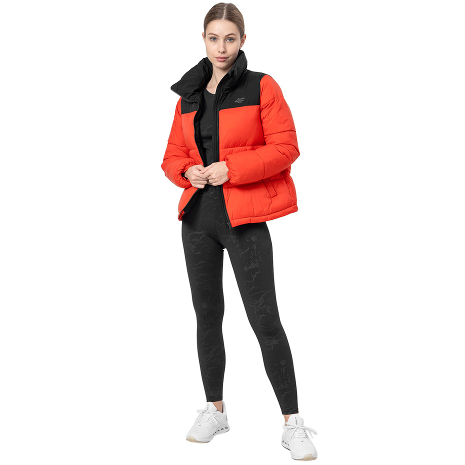 Kurtka damska 4F czerwona H4Z22 KUDP014 – ujęcie 3