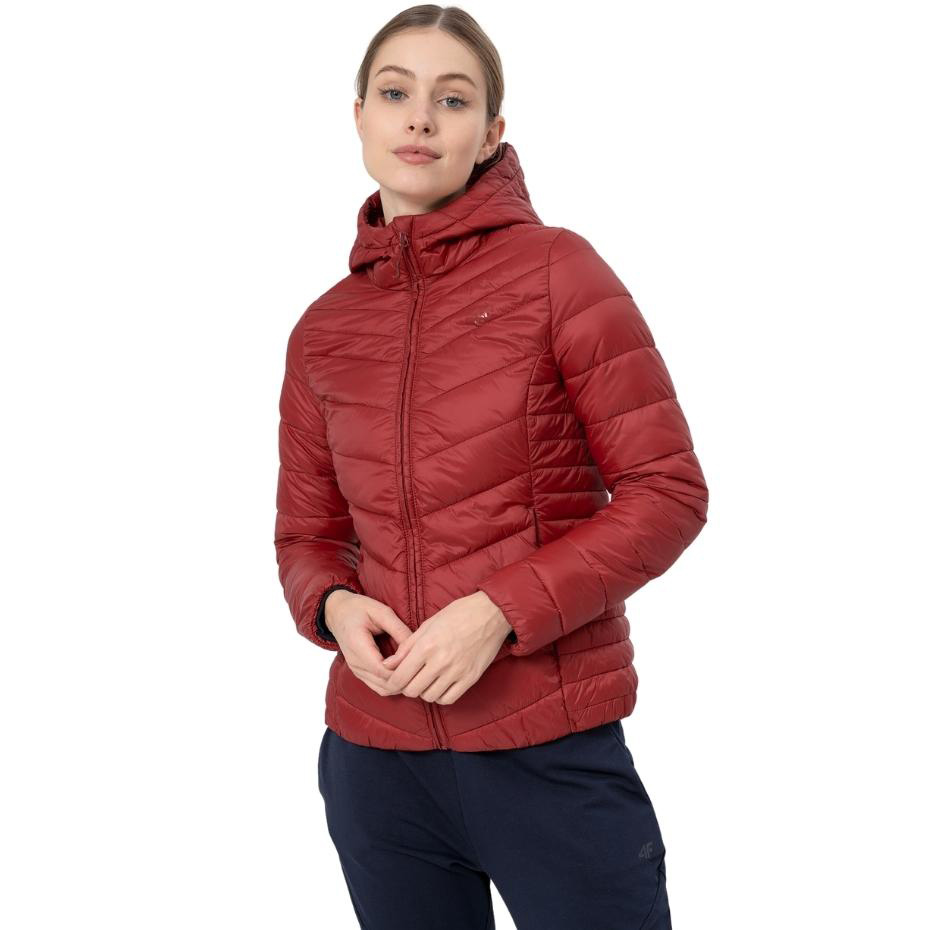 Kurtka damska 4F ciemna czerwień H4Z22 KUDP003 – ujęcie 3