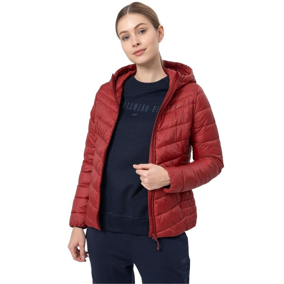 Kurtka damska 4F ciemna czerwień H4Z22 KUDP003 – ujęcie 4