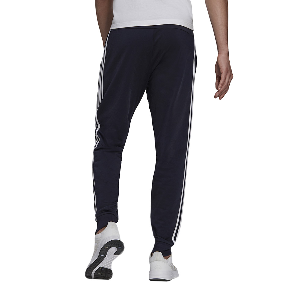 Spodnie męskie adidas Primegreen Essentials Warm-Up granatowe – ujęcie 3