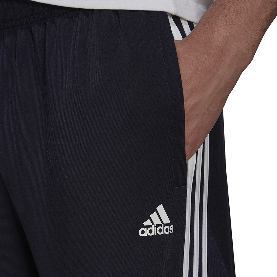Spodnie męskie adidas Primegreen Essentials Warm-Up granatowe – ujęcie 5