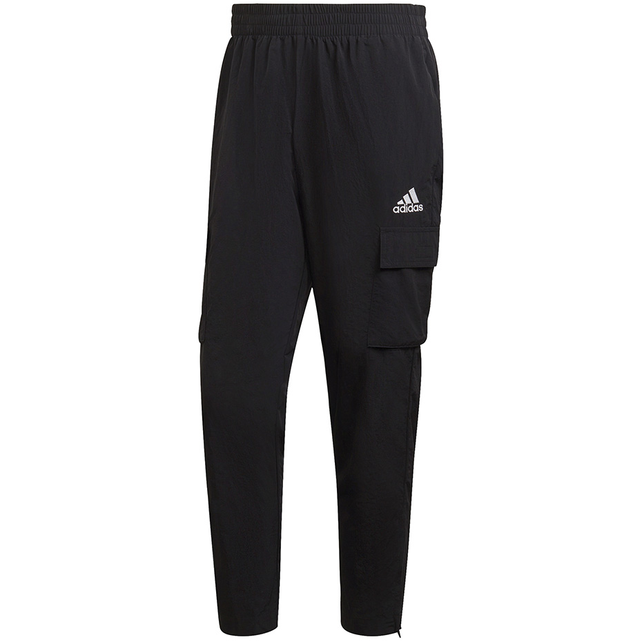 Spodnie męskie adidas Essentials Small Logo Woven Cargo 7/8 Pants czarne