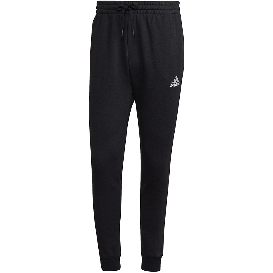 Spodnie męskie adidas Essentials Fleece Regular Tapered czarne