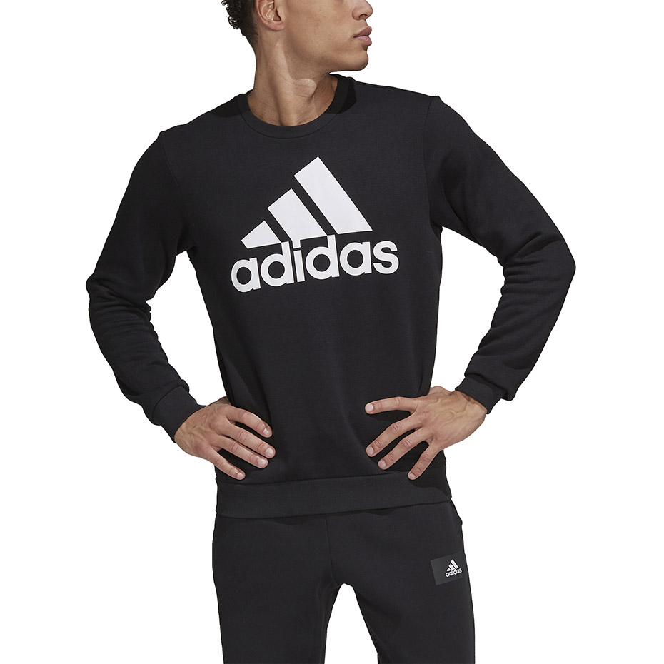 Bluza męska adidas Essentials Big Logo czarna – ujęcie 3