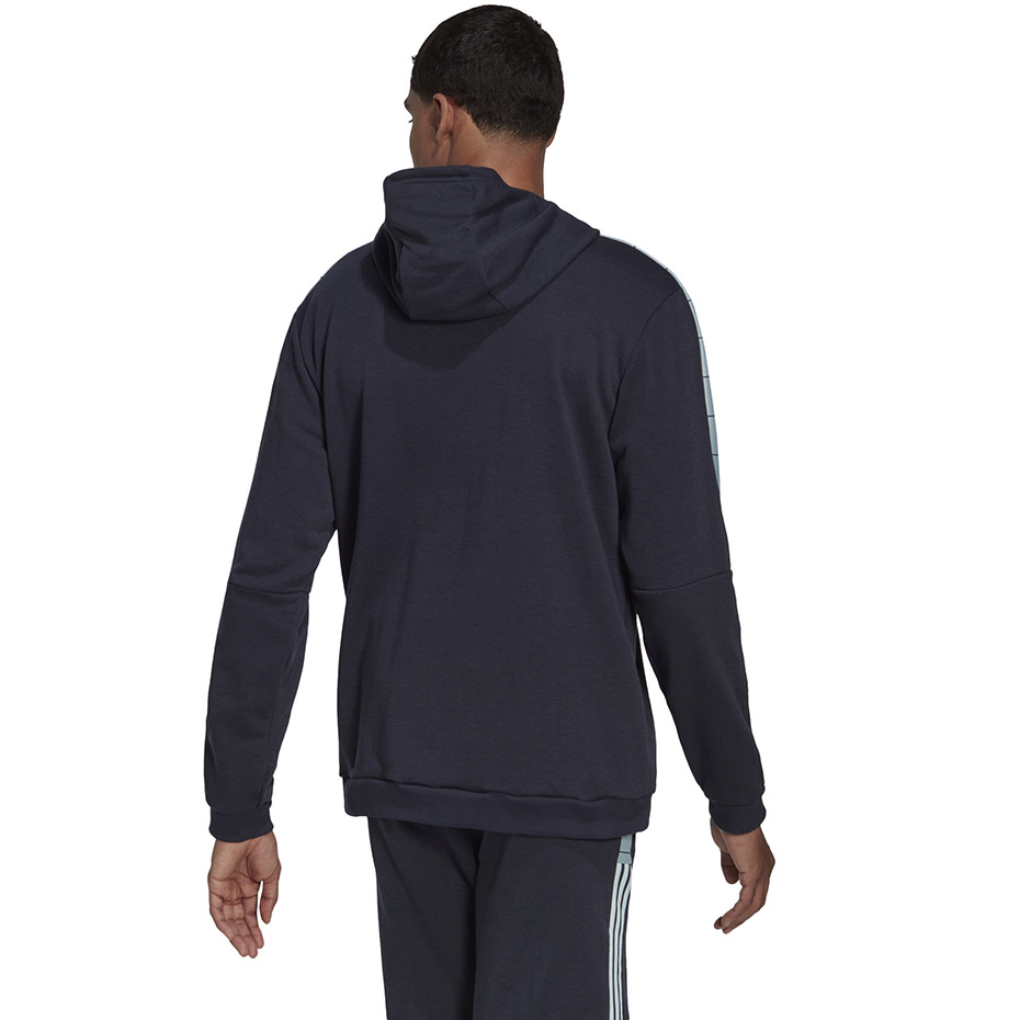 Bluza męska adidas Tiro Hoodie granatowa – ujęcie 3