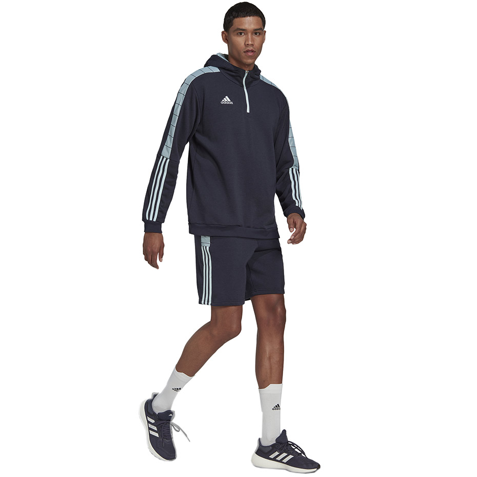 Bluza męska adidas Tiro Hoodie granatowa – ujęcie 5