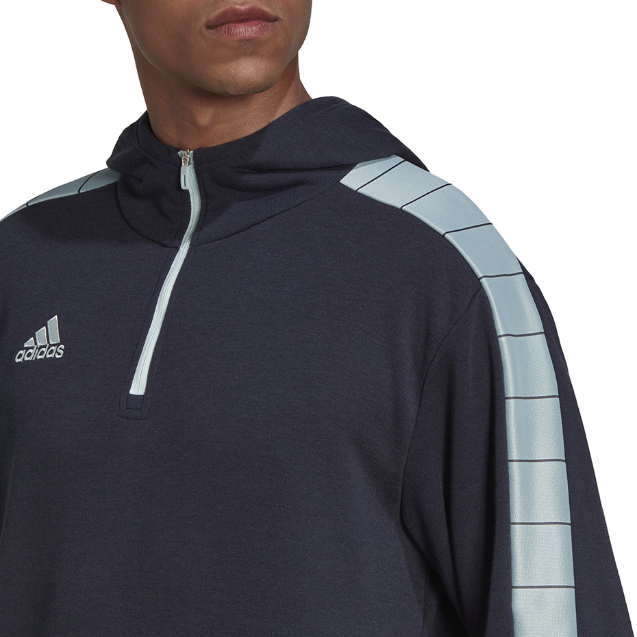 Bluza męska adidas Tiro Hoodie granatowa – ujęcie 7