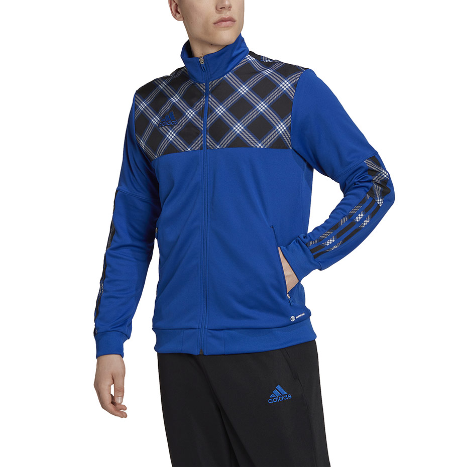 Bluza męska adidas Tiro Track niebieska – ujęcie 3