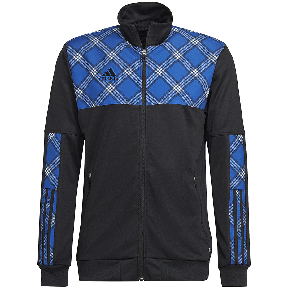 Bluza męska adidas Tiro Track czarno-niebieska – ujęcie 3