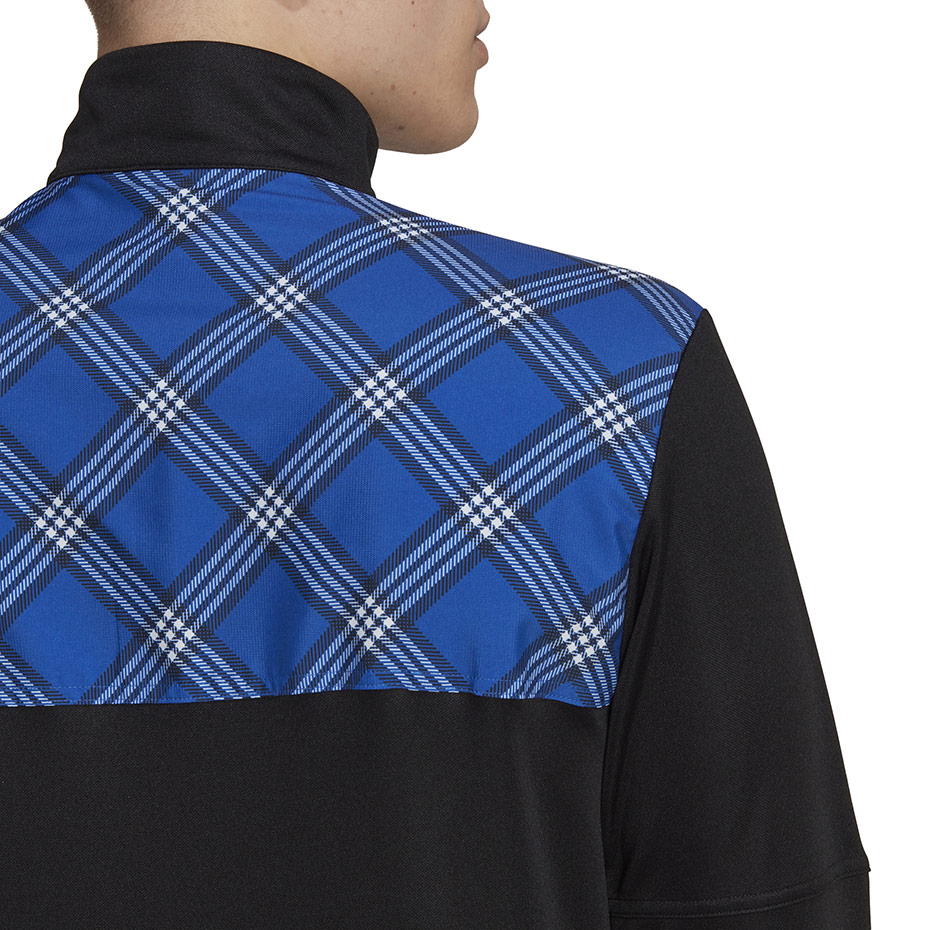 Bluza męska adidas Tiro Track czarno-niebieska – ujęcie 4