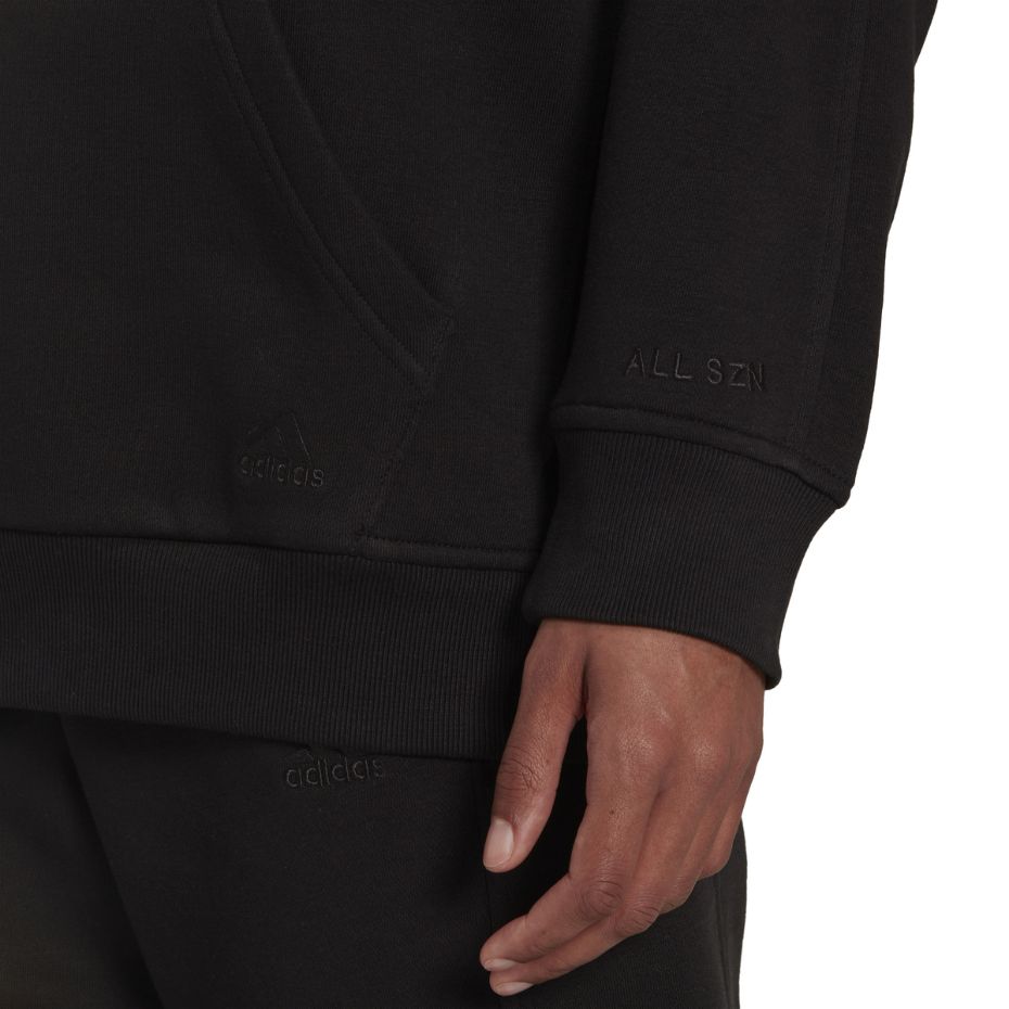 Bluza damska adidas All Sz Fleece Boyfriend Hoodie czarna – ujęcie 4
