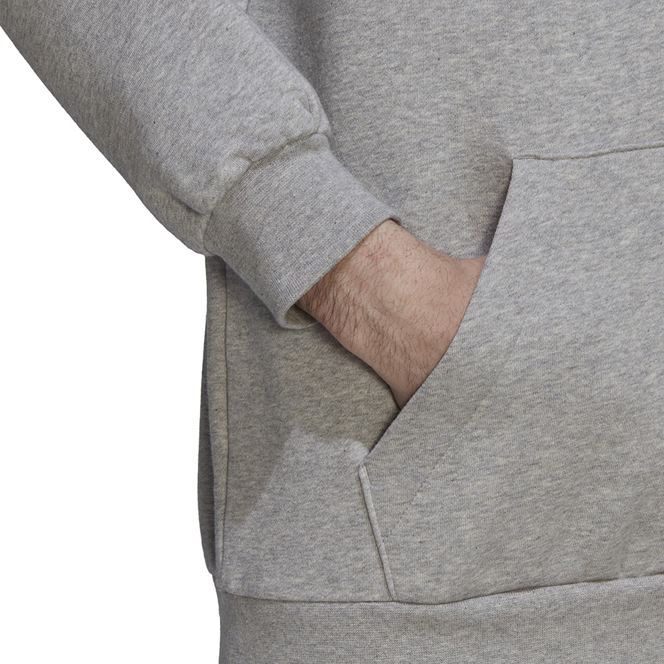 Bluza męska adidas Stadium Fleece Badge of Sport Hoodie szara – ujęcie 5