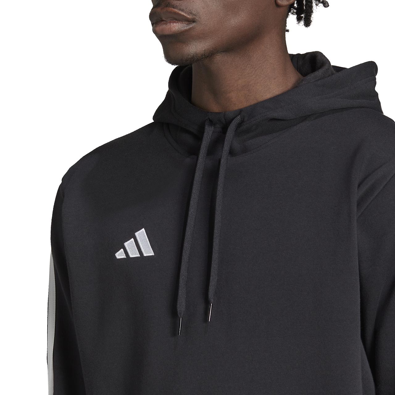 Bluza męska adidas Tiro 23 League Sweat Hoodie czarno-biała – ujęcie 5
