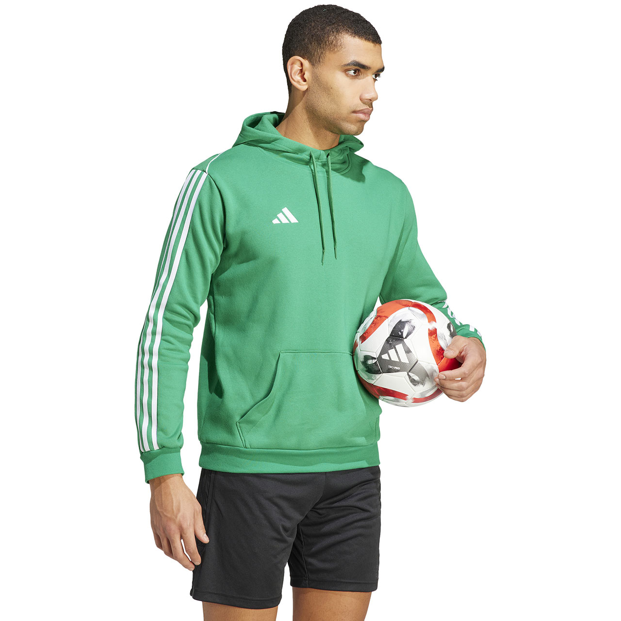 Bluza męska adidas Tiro 23 League Sweat Hoodie zielona – ujęcie 3
