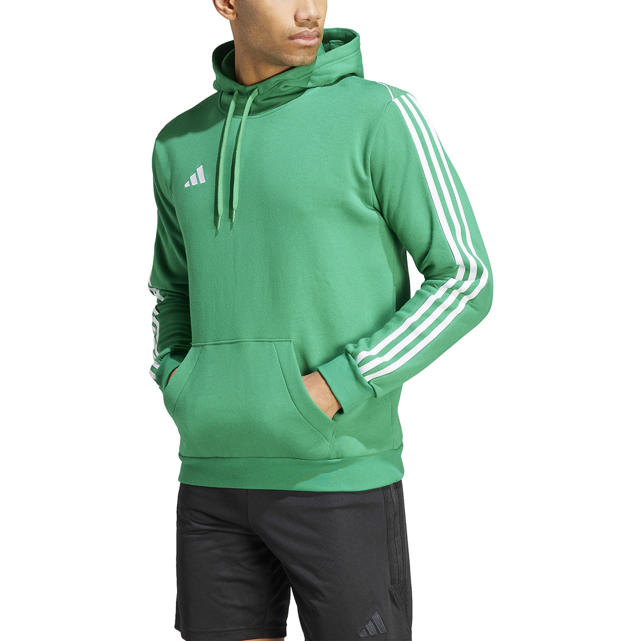 Bluza męska adidas Tiro 23 League Sweat Hoodie zielona – ujęcie 4