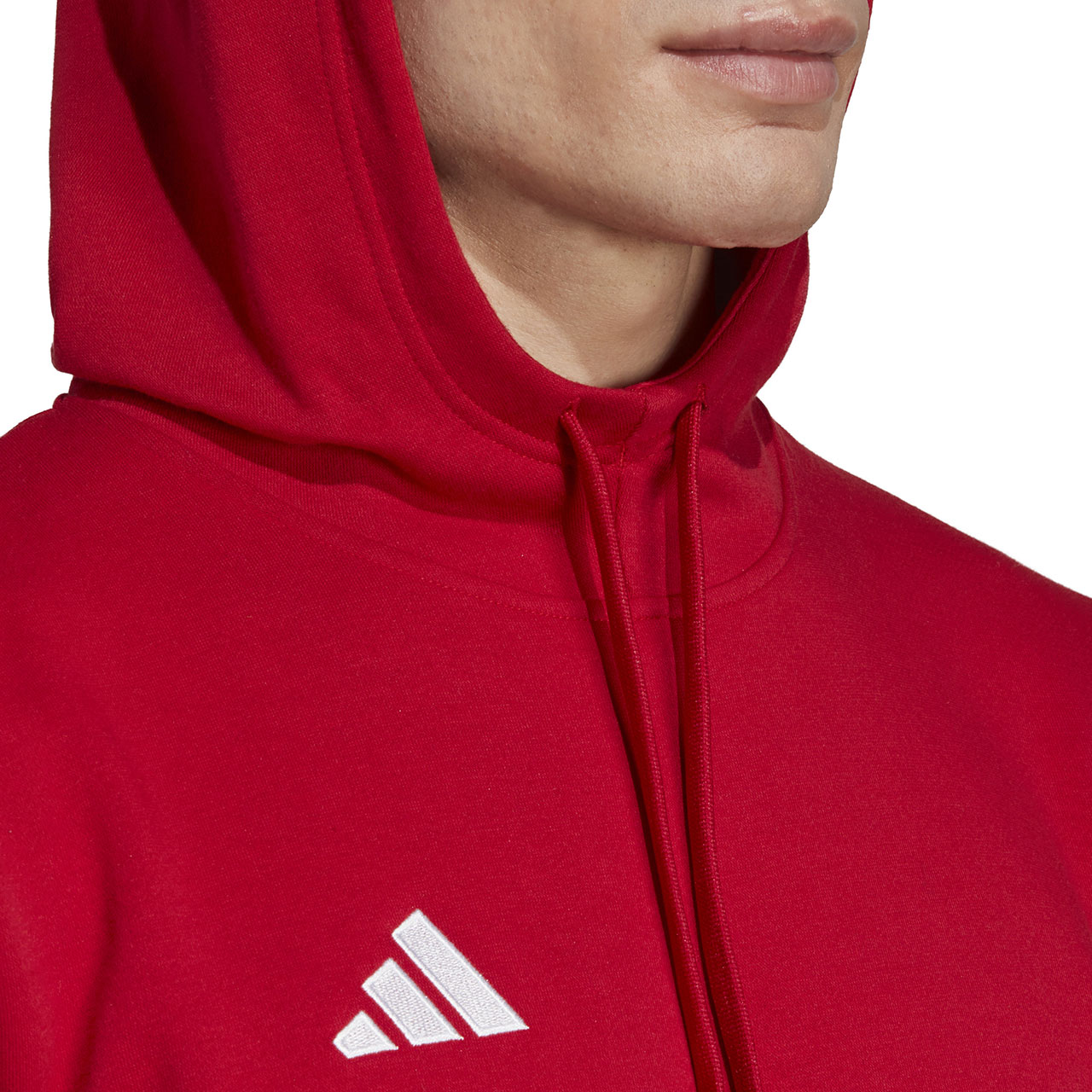 Bluza męska adidas Tiro 23 League Sweat Hoodie czerwono-biała – ujęcie 5