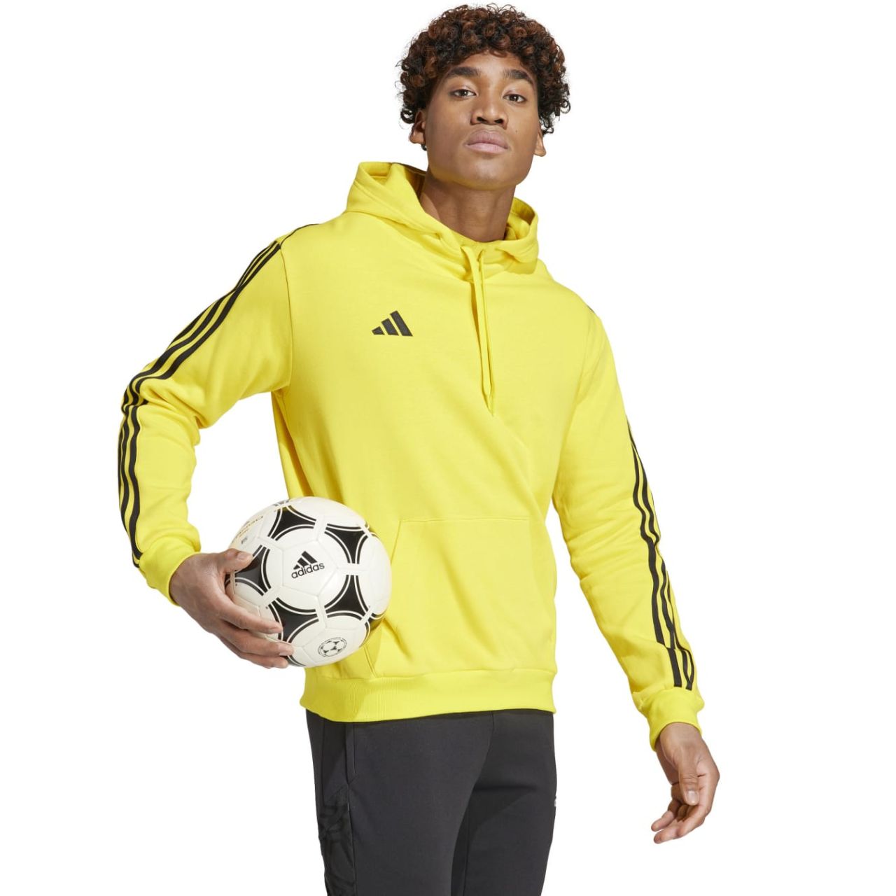 Bluza męska adidas Tiro 23 League Sweat Hoodie żółta – ujęcie 3