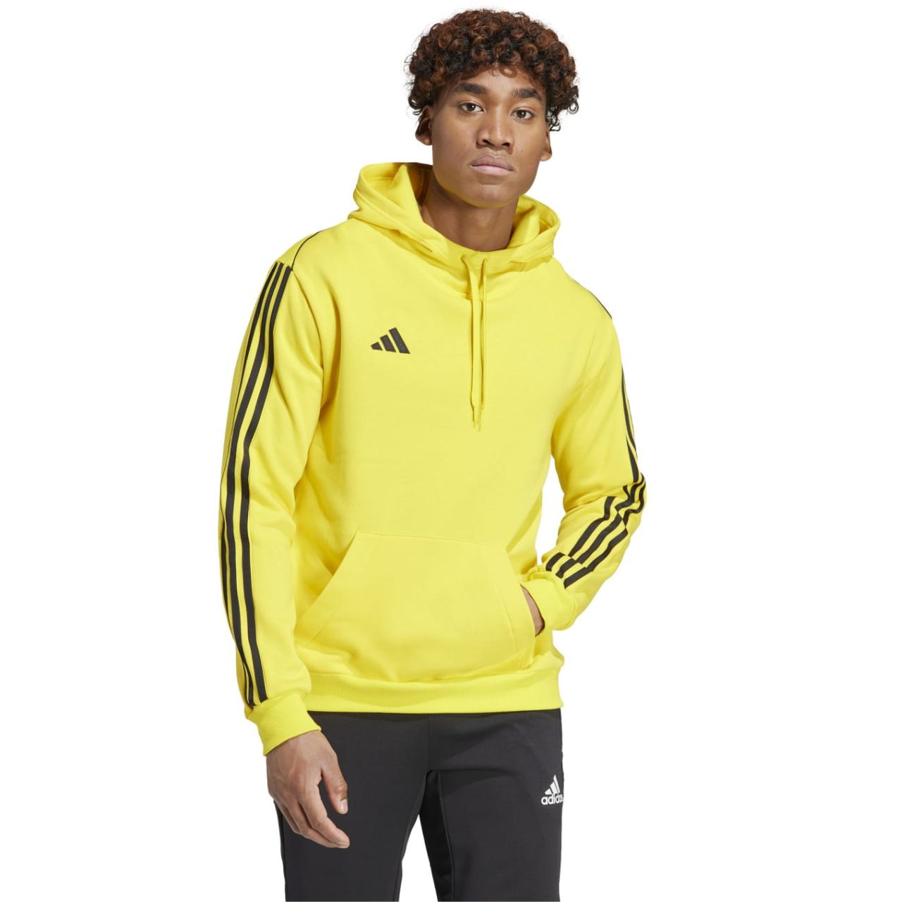 Bluza męska adidas Tiro 23 League Sweat Hoodie żółta – ujęcie 4
