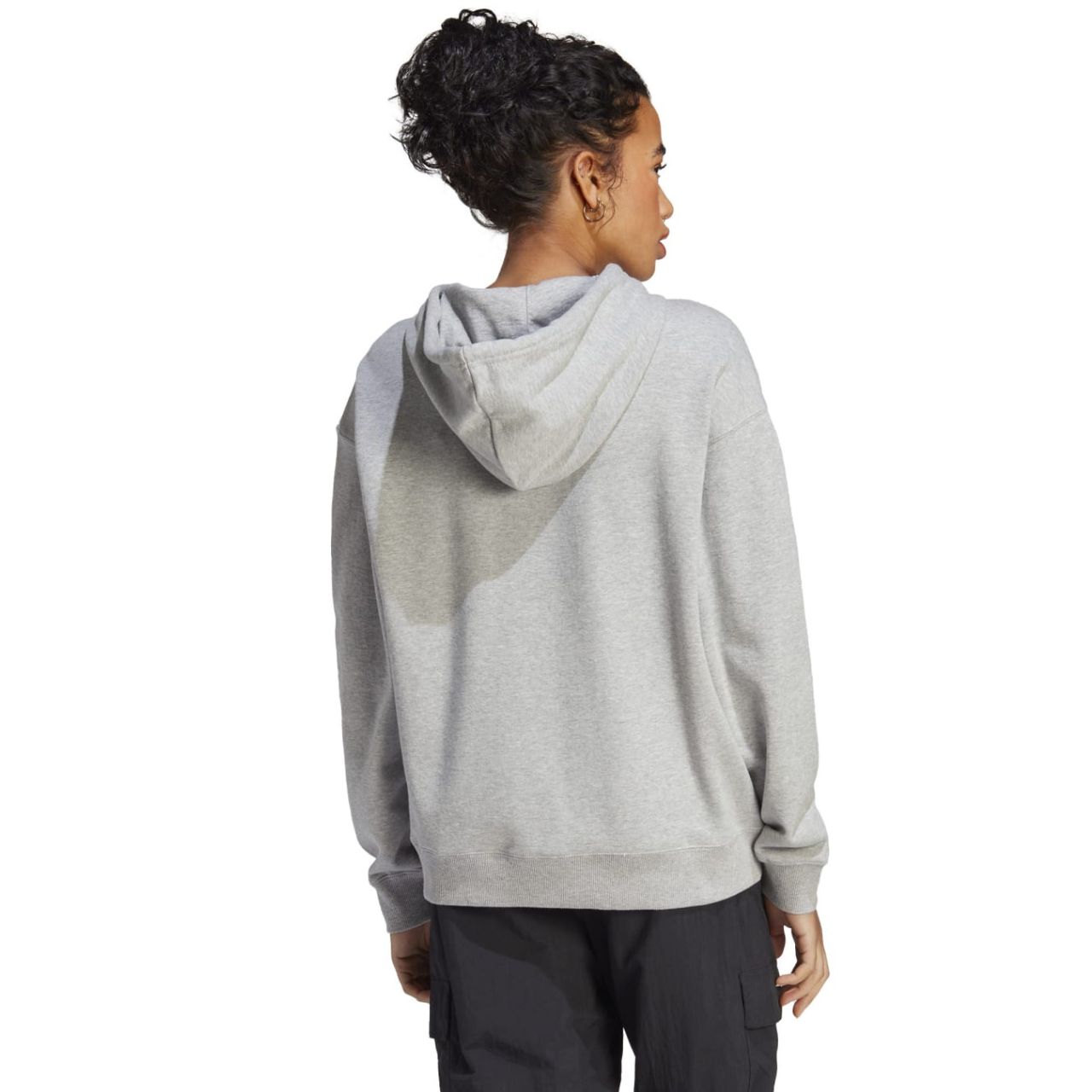 Bluza damska adidas Essentials Big Logo Oversized French Terry Hoodie szara – ujęcie 2