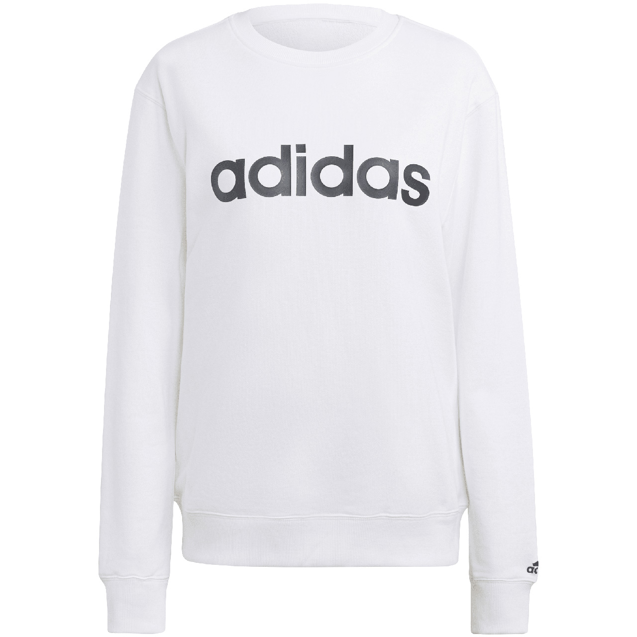 Bluza damska adidas Essentials Linear French Terry biała