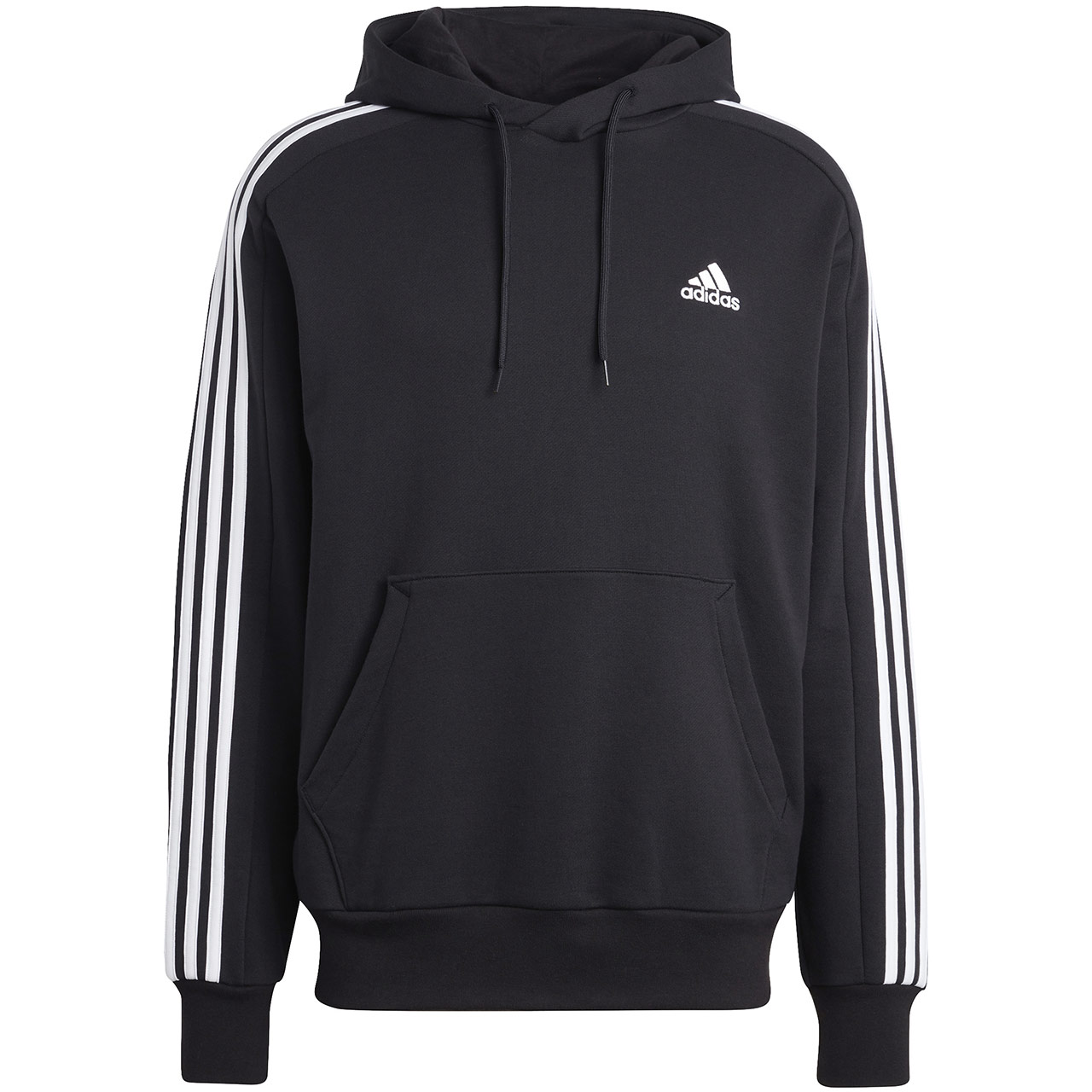Bluza męska adidas Essentials French Terry 3-Stripes Hoodie czarna