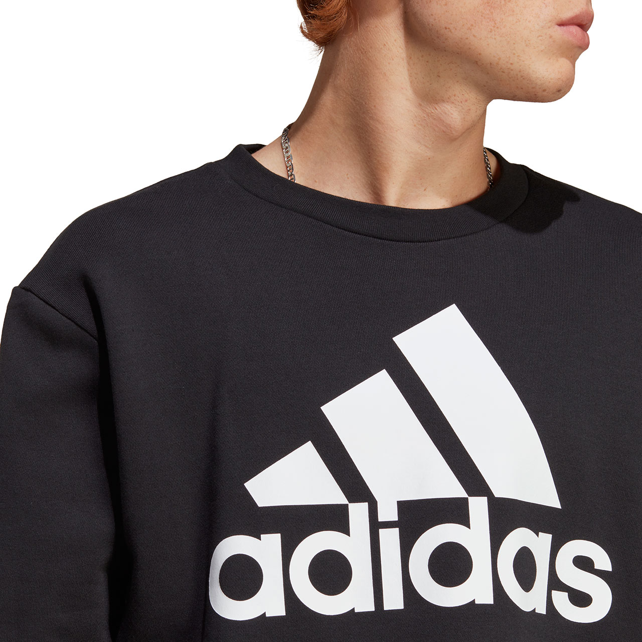 Bluza męska adidas Essentials French Terry Big Logo czarna – ujęcie 5