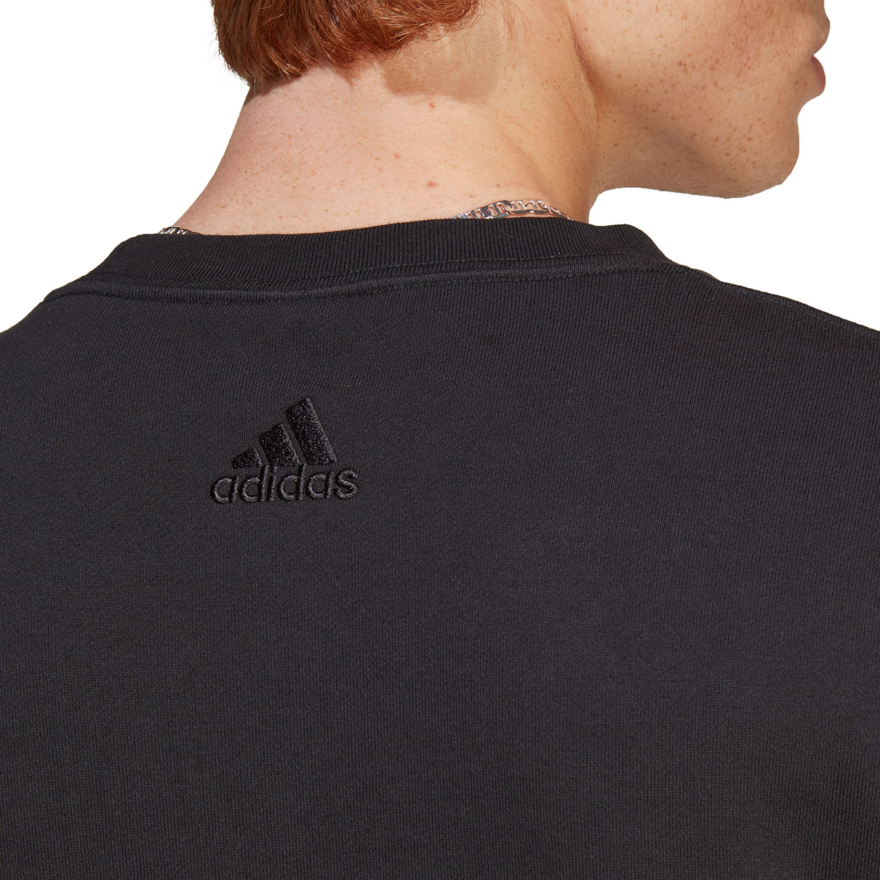 Bluza męska adidas Essentials French Terry Big Logo czarna – ujęcie 6