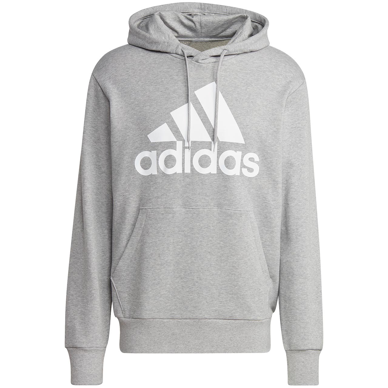 Bluza męska adidas Essentials French Terry Big Logo Hoodie szara – ujęcie 2