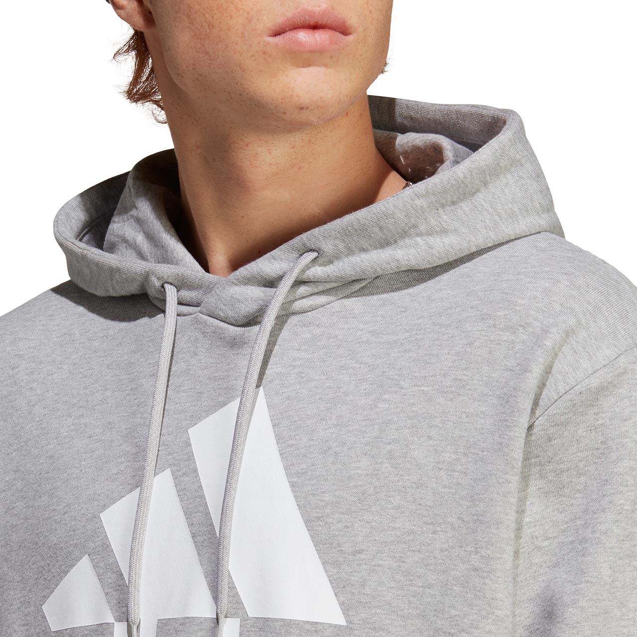 Bluza męska adidas Essentials French Terry Big Logo Hoodie szara – ujęcie 5
