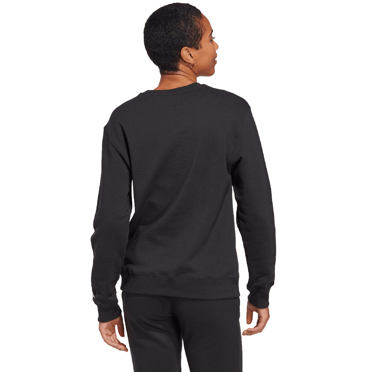 Bluza damska adidas Essentials Linear French Terry czarna – ujęcie 2