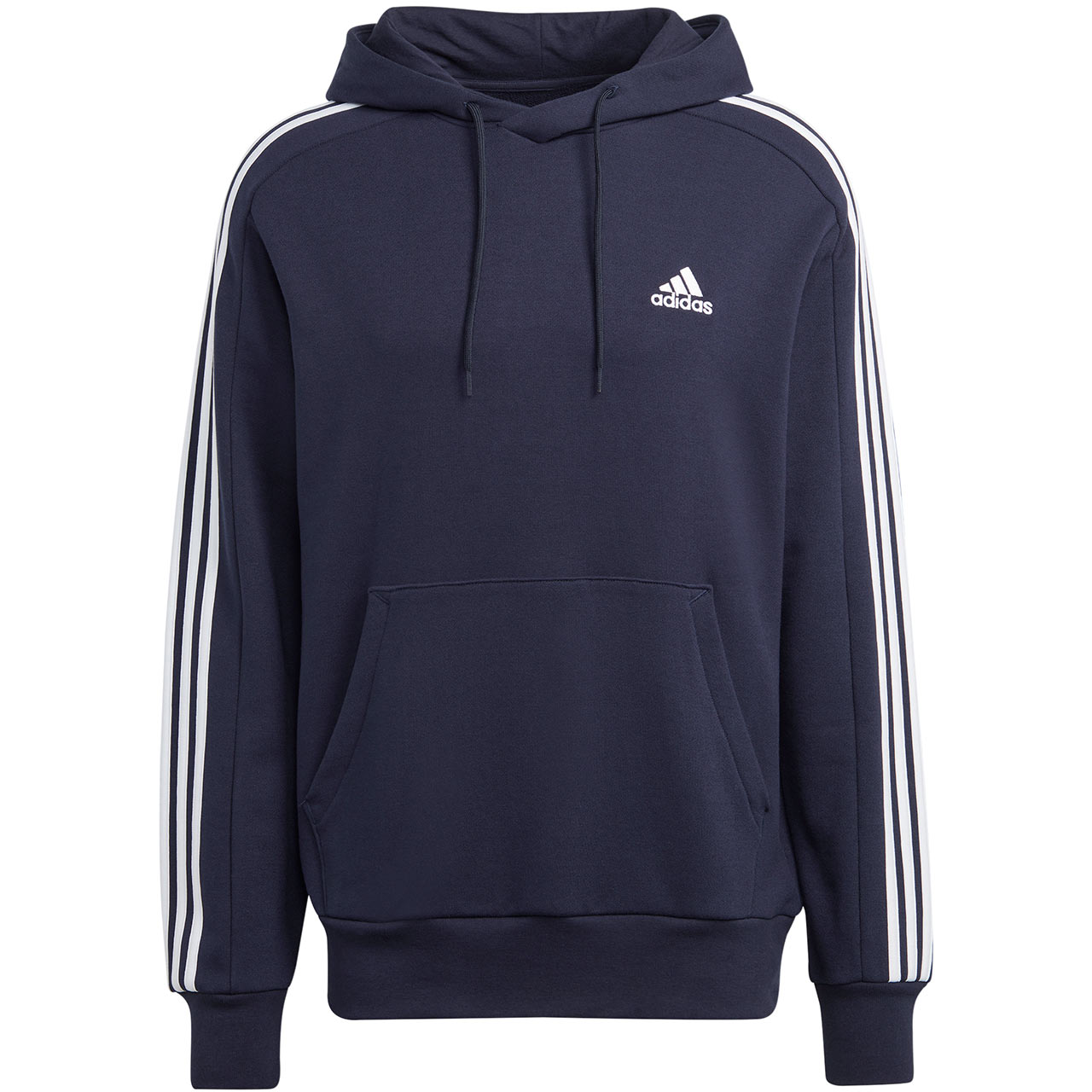 Bluza męska adidas Essentials French Terry 3-Stripes Hoodie granatowa