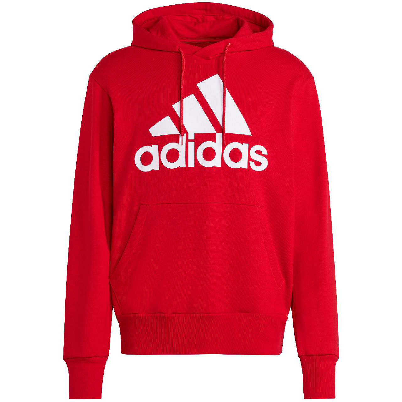 Bluza męska adidas Essentials French Terry Big Logo Hoodie czerwona
