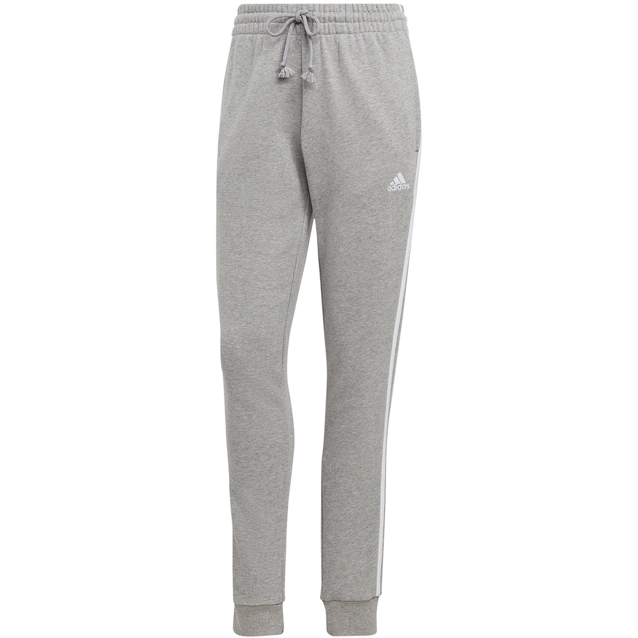 Spodnie damskie adidas Essentials 3-Stripes French Terry Cuffed szare