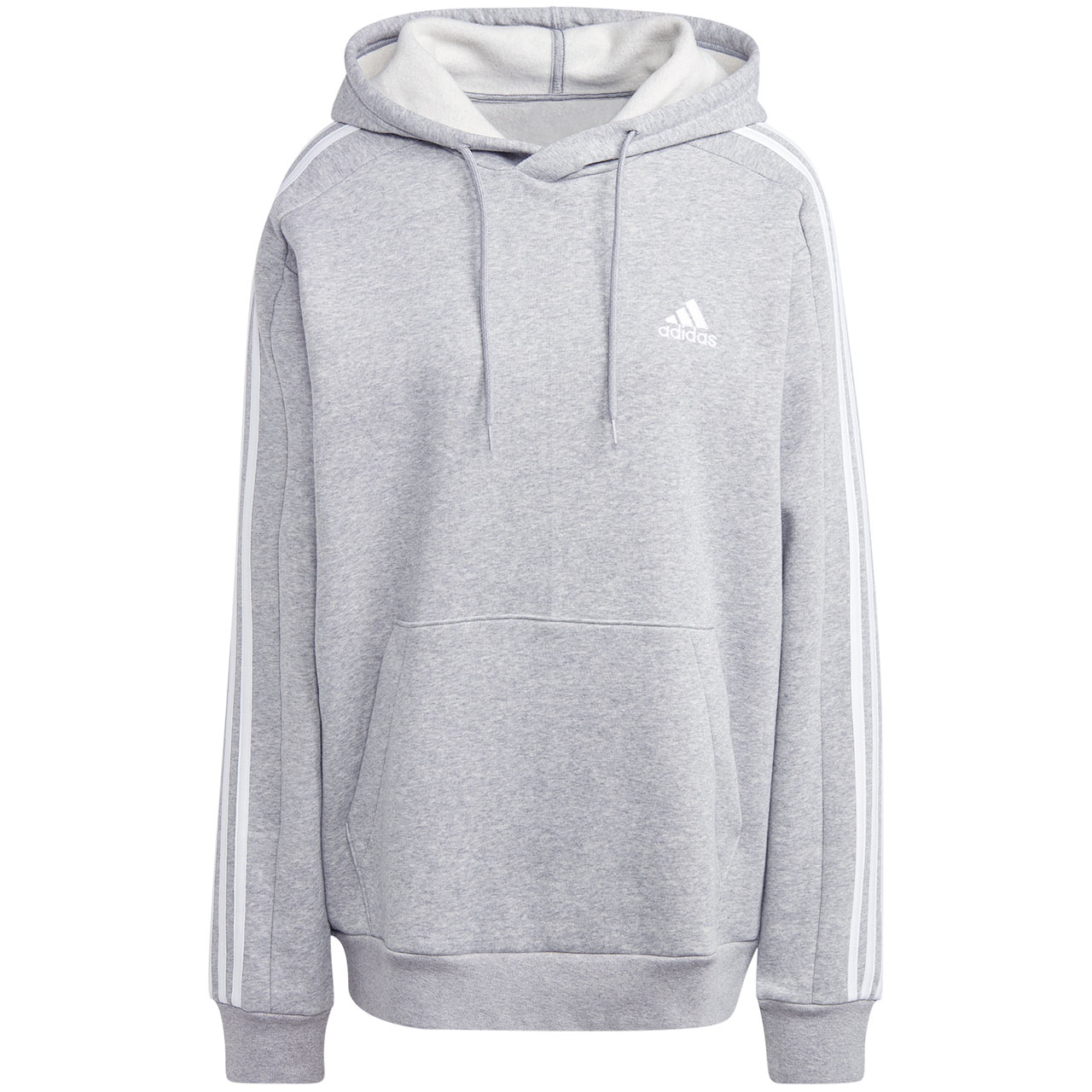 Bluza męska adidas Essentials Fleece 3-Stripes Hoodie szara