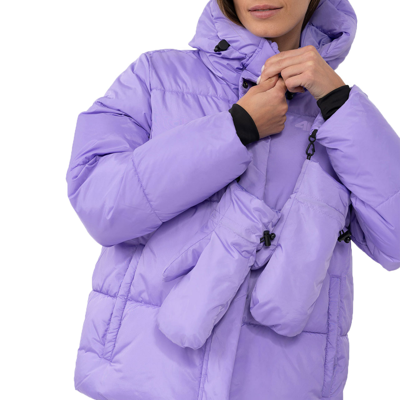 Kurtka damska 4F F234 fioletowa 4FAW23TDJAF234 – ujęcie 5