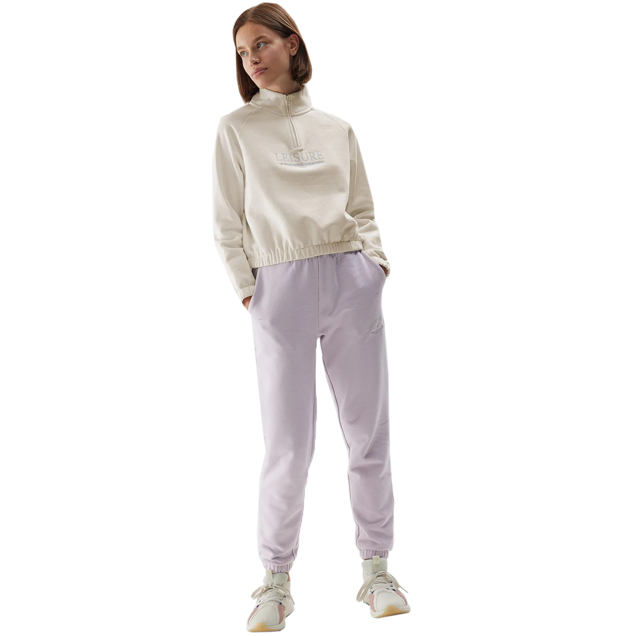 Bluza damska 4F F0718 beżowa 4FAW23TSWSF0718 – ujęcie 3